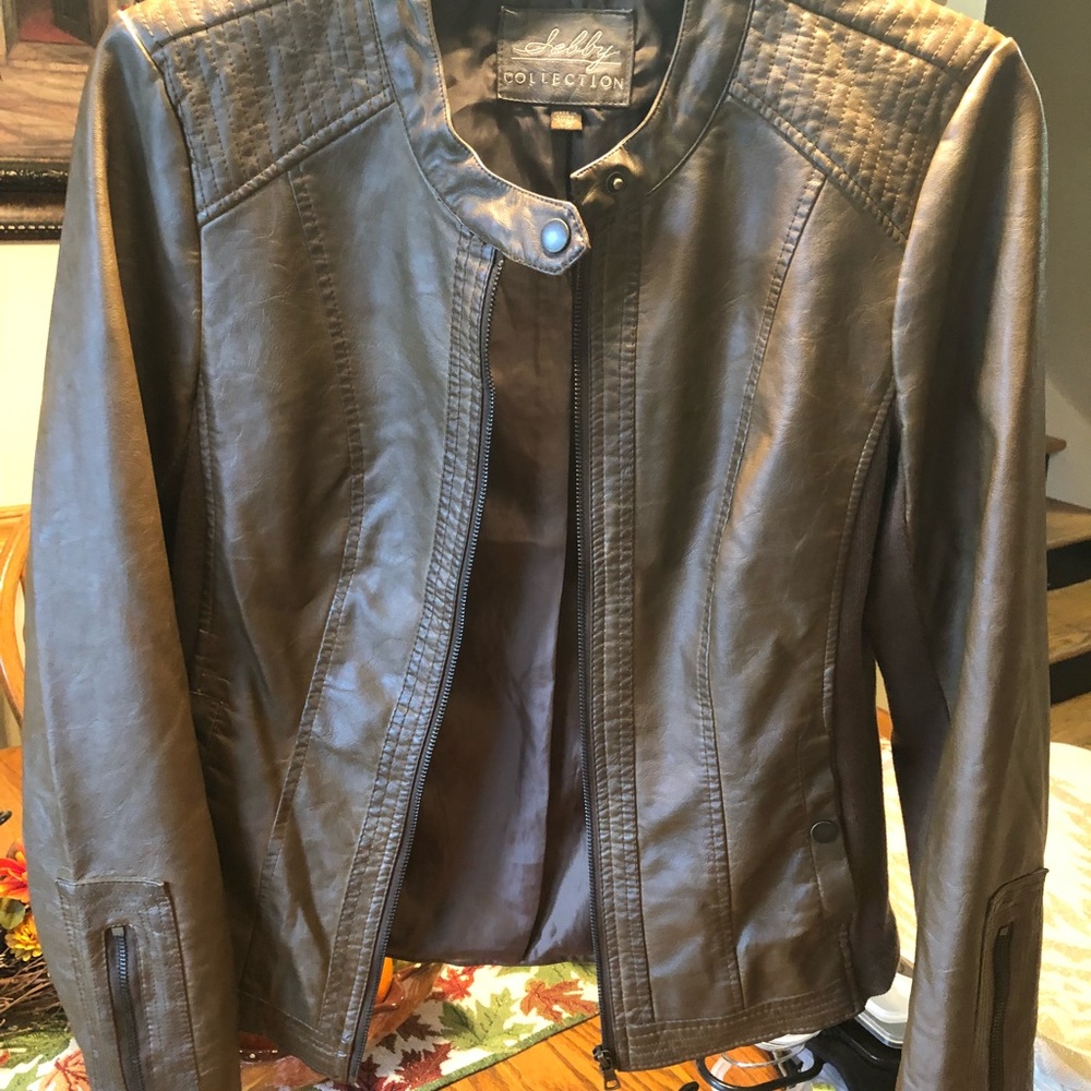 Sebby Collection Brown Non-Leather jacket.